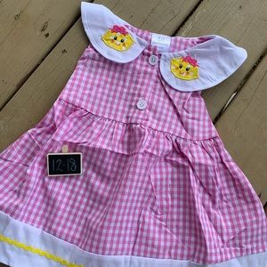 Pink plaid lemon dress